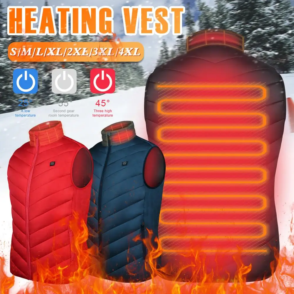 

Jacket Heated Outdoor Electric Heated Vest USB Heating Vest Winter Thermal Cloth Cotton кђѬка с подогѬевом Hiking Camping |